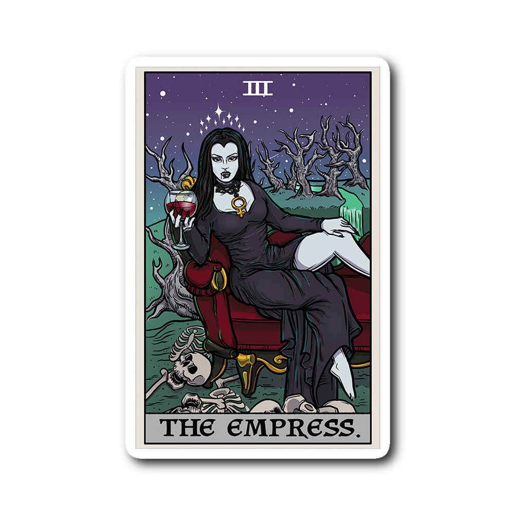 The Empress Tarot Card - Ghoulish Edition Sticker | The Ghoulish Garb