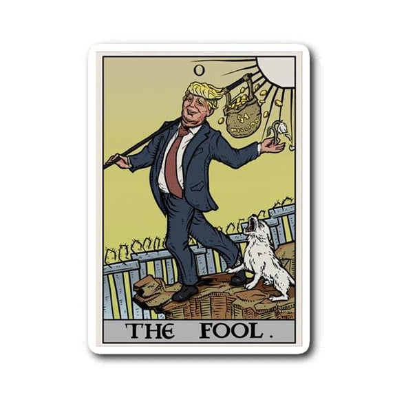 teelaunch Stickers Sticker The Fool Tarot Card - Donald Trump Sticker