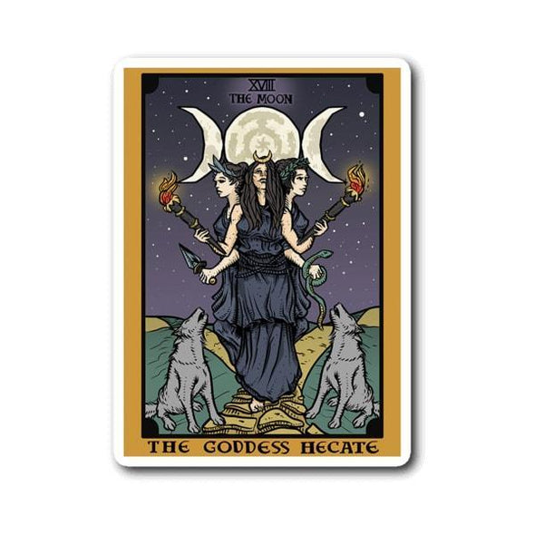 teelaunch Stickers Sticker The Goddess Hecate In Tarot Sticker
