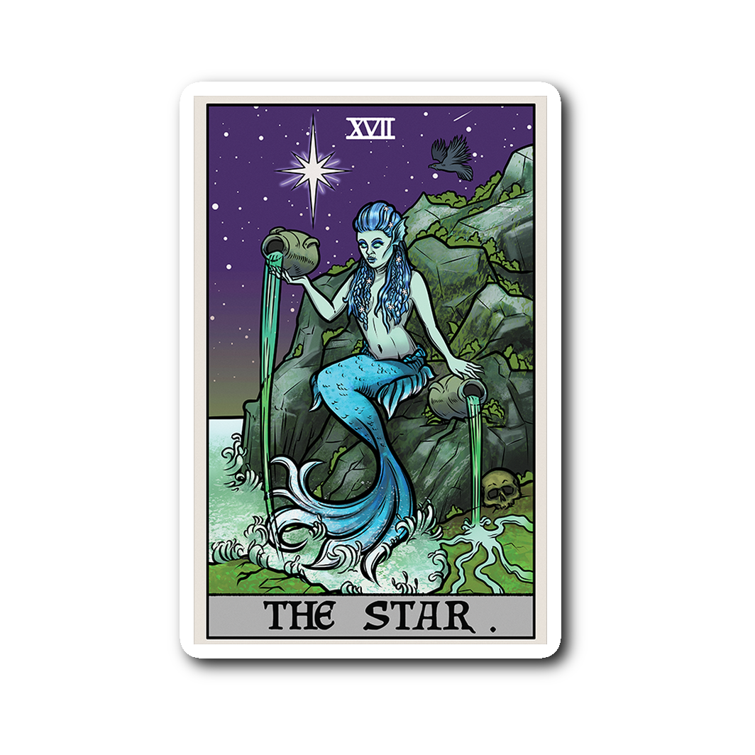 The Star Tarot Card - Ghoulish Edition Sticker | Ghoulish Garb