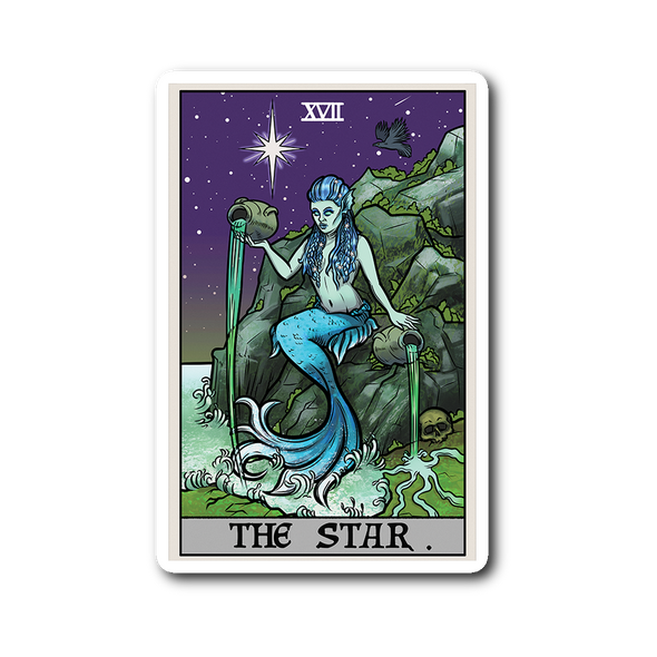 teelaunch Stickers Sticker The Star Tarot Card - Ghoulish Edition Sticker