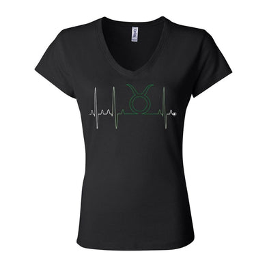 teelaunch T-shirt Bella Womens V-Neck / Black / S Taurus - Zodiac Arrest Fitted Womens V-Neck