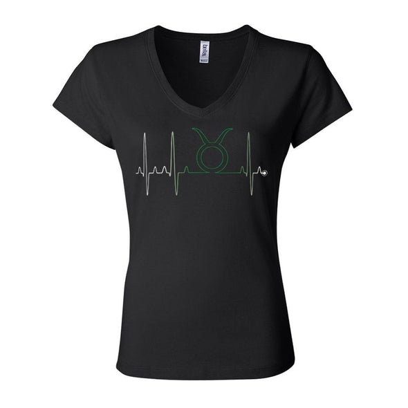 teelaunch T-shirt Bella Womens V-Neck / Black / S Taurus - Zodiac Arrest Fitted Womens V-Neck