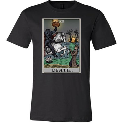 teelaunch T-shirt Canvas Mens Shirt / Black / S Death Tarot Card Unisex T-Shirt