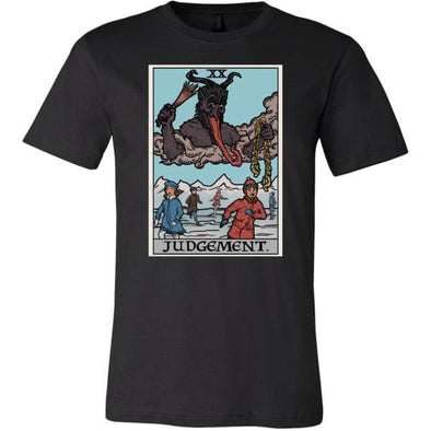 teelaunch T-shirt Canvas Mens Shirt / Black / S Judgement By Krampus Unisex T-Shirt