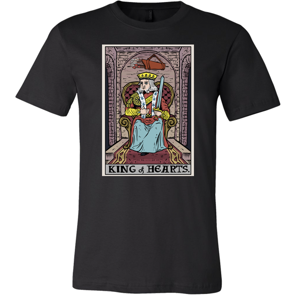 teelaunch T-shirt Canvas Mens Shirt / Black / S King of Hearts In Tarot Unisex T-Shirt