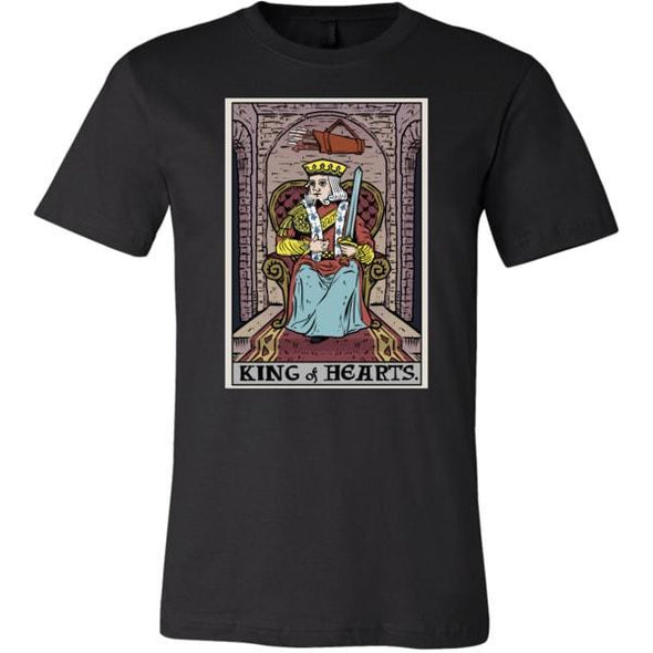 teelaunch T-shirt Canvas Mens Shirt / Black / S King of Hearts In Tarot Unisex T-Shirt