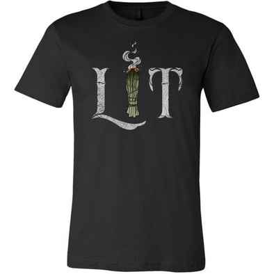 teelaunch T-shirt Canvas Mens Shirt / Black / S Lit Unisex T-Shirt