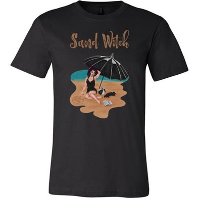 teelaunch T-shirt Canvas Mens Shirt / Black / S Sand Witch Unisex T-Shirt