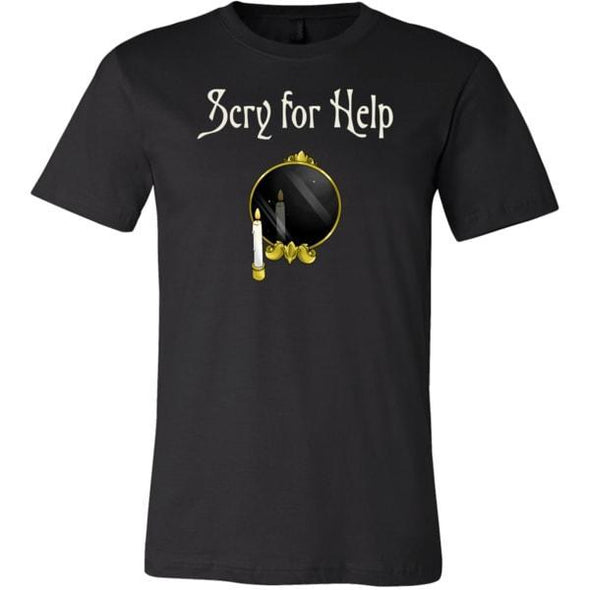 teelaunch T-shirt Canvas Mens Shirt / Black / S Scry for Help Unisex T-Shirt