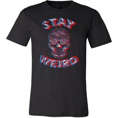 teelaunch T-shirt Canvas Mens Shirt / Black / S Stay Weird T-Shirt