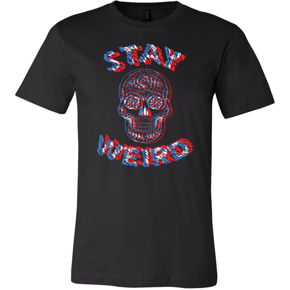 teelaunch T-shirt Canvas Mens Shirt / Black / S Stay Weird T-Shirt