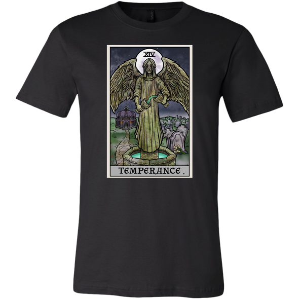 teelaunch T-shirt Canvas Mens Shirt / Black / S Temperance Tarot Card - Ghoulish Edition Unisex T-Shirt
