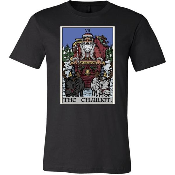 teelaunch T-shirt Canvas Mens Shirt / Black / S The Chariot Tarot Card - Christmas Edition Unisex T-Shirt