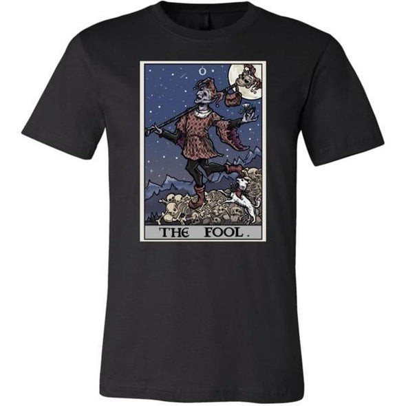 teelaunch T-shirt Canvas Mens Shirt / Black / S The Fool Tarot Card Unisex T-Shirt