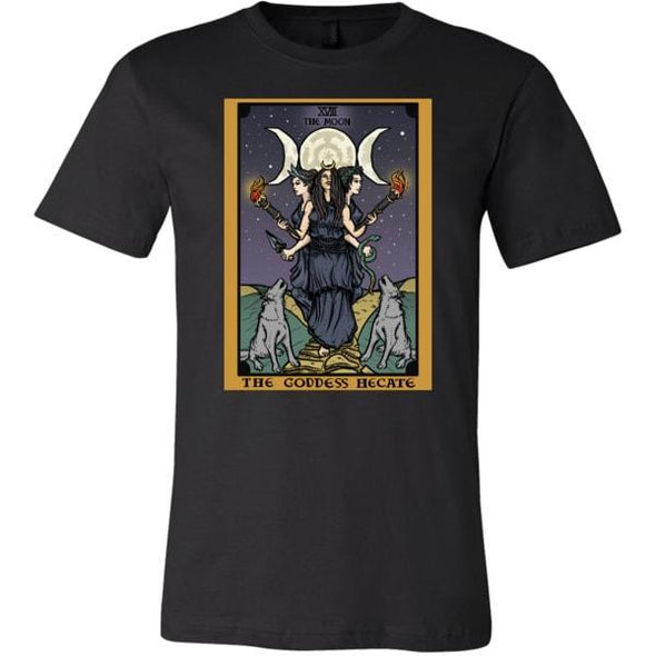 teelaunch T-shirt Canvas Mens Shirt / Black / S The Goddess Hecate In Tarot Unisex T-Shirt