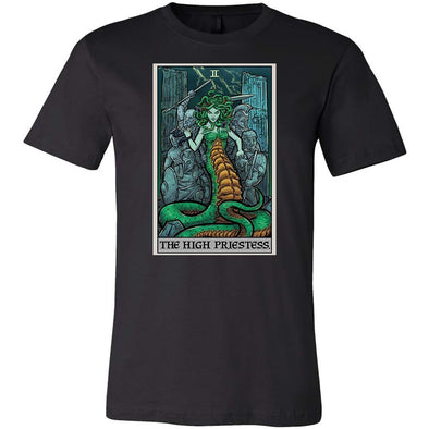 teelaunch T-shirt Canvas Mens Shirt / Black / S The High Priestess Tarot Card - Ghoulish Edition Unisex T-Shirt