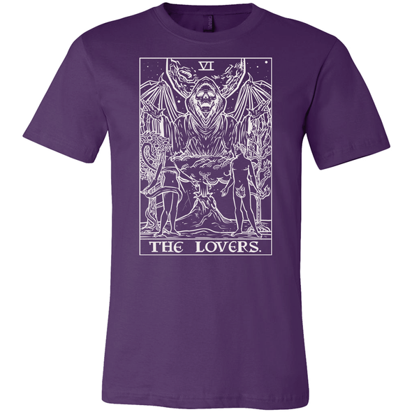 teelaunch T-shirt Canvas Mens Shirt / Black / S The Lovers Monochrome Tarot Card - Ghoulish Edition Unisex T-Shirt