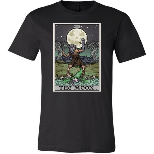 teelaunch T-shirt Canvas Mens Shirt / Black / S The Moon Tarot Card Unisex T-Shirt