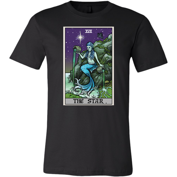 teelaunch T-shirt Canvas Mens Shirt / Black / S The Star Tarot Card - Ghoulish Edition Unisex T-Shirt