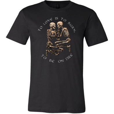 teelaunch T-shirt Canvas Mens Shirt / Black / S To Love Is To Burn Unisex T-Shirt
