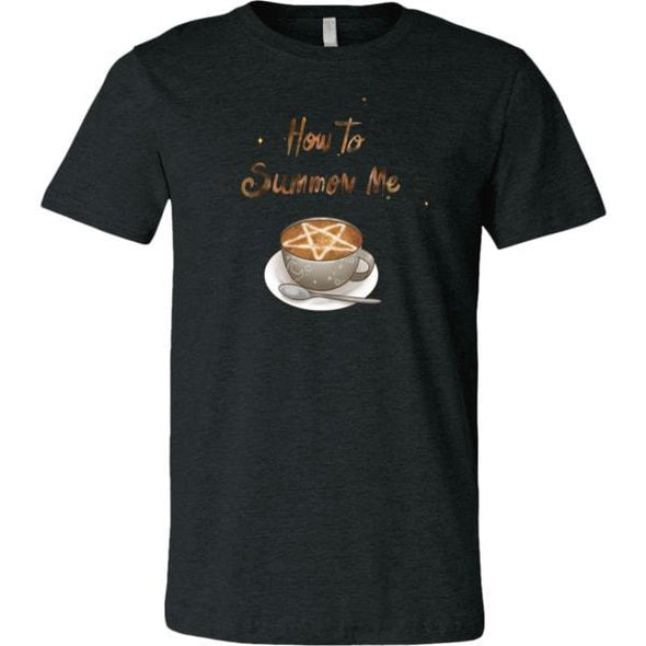teelaunch T-shirt Canvas Mens Shirt / Dark Heather Grey / S How To Summon Me Unisex T-Shirt