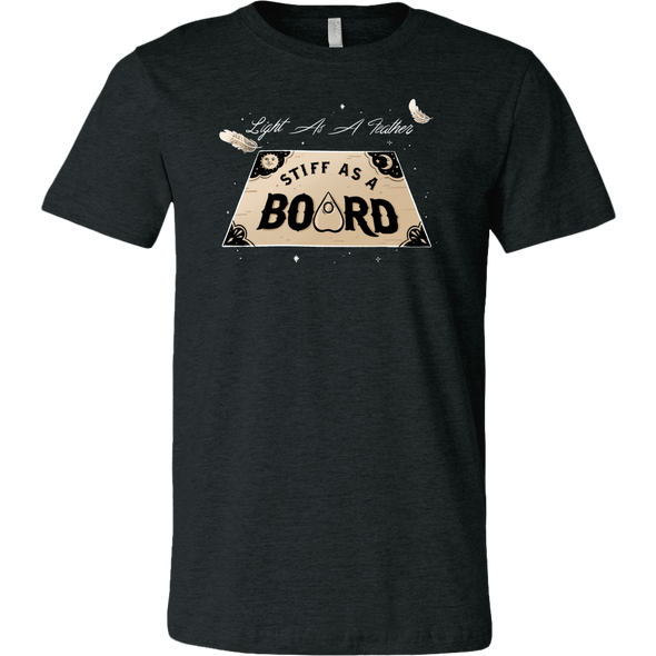 teelaunch T-shirt Canvas Mens Shirt / Dark Heather Grey / S Light As A Feather Stiff As A Board Unisex T-Shirt
