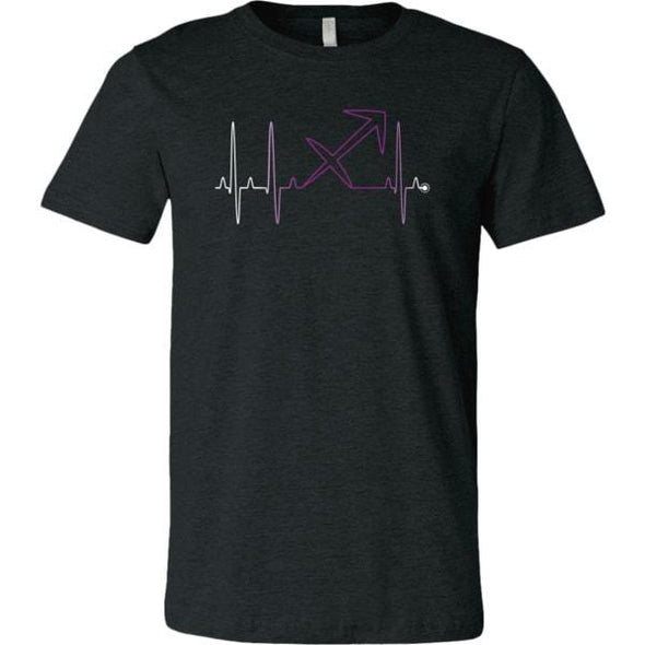 teelaunch T-shirt Canvas Mens Shirt / Dark Heather Grey / S Sagittarius - Zodiac Arrest Unisex T-Shirt