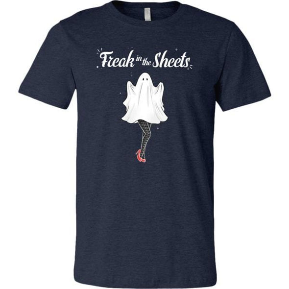 teelaunch T-shirt Canvas Mens Shirt / Heather Navy / S Freak in the Sheets Unisex T-Shirt
