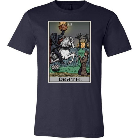 teelaunch T-shirt Canvas Mens Shirt / Navy / S Death Tarot Card Unisex T-Shirt