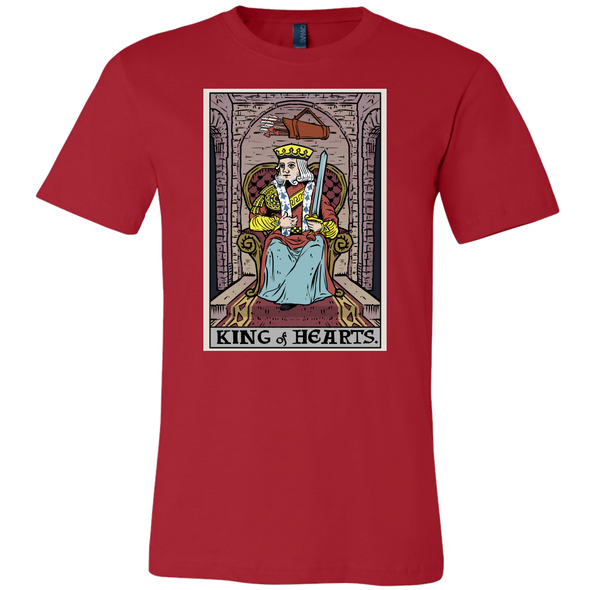 teelaunch T-shirt Canvas Mens Shirt / Red / S King of Hearts In Tarot Unisex T-Shirt