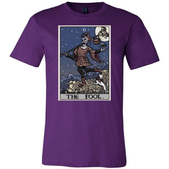 teelaunch T-shirt Canvas Mens Shirt / Team Purple / S The Fool Tarot Card Unisex T-Shirt