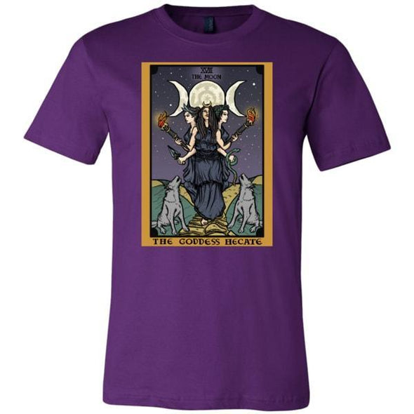 teelaunch T-shirt Canvas Mens Shirt / Team Purple / S The Goddess Hecate In Tarot Unisex T-Shirt