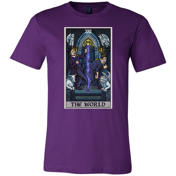 teelaunch T-shirt Canvas Mens Shirt / Team Purple / S The World Tarot Card - Ghoulish Edition Unisex T-Shirt