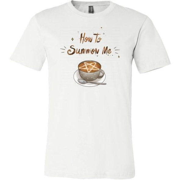 teelaunch T-shirt Canvas Mens Shirt / White / S How To Summon Me Unisex T-Shirt