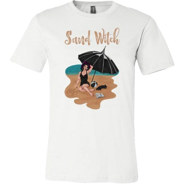 teelaunch T-shirt Canvas Mens Shirt / White / S Sand Witch Unisex T-Shirt