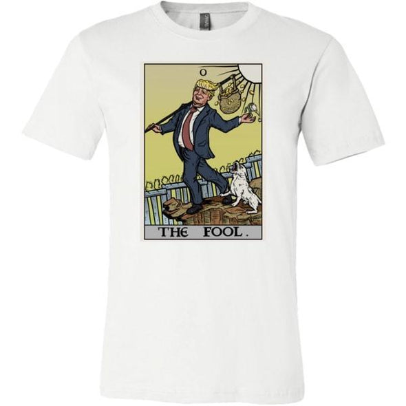 teelaunch T-shirt Canvas Mens Shirt / White / S The Fool Tarot Card - Donald Trump Unisex T-Shirt