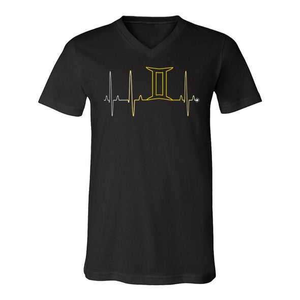 teelaunch T-shirt Canvas Mens V-Neck / Black / S Gemini - Zodiac Arrest Unisex V-Neck