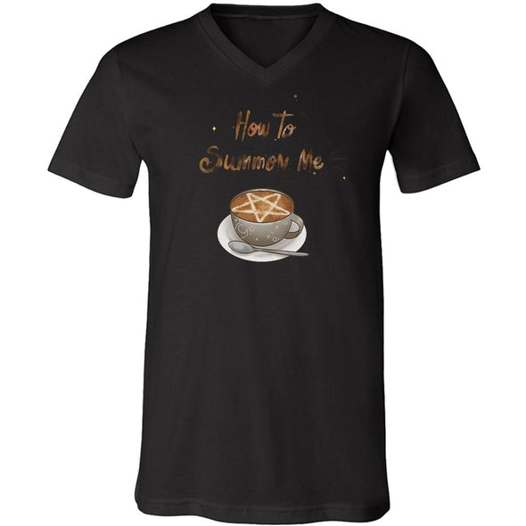 teelaunch T-shirt Canvas Mens V-Neck / Black / S How To Summon Me Unisex V-Neck