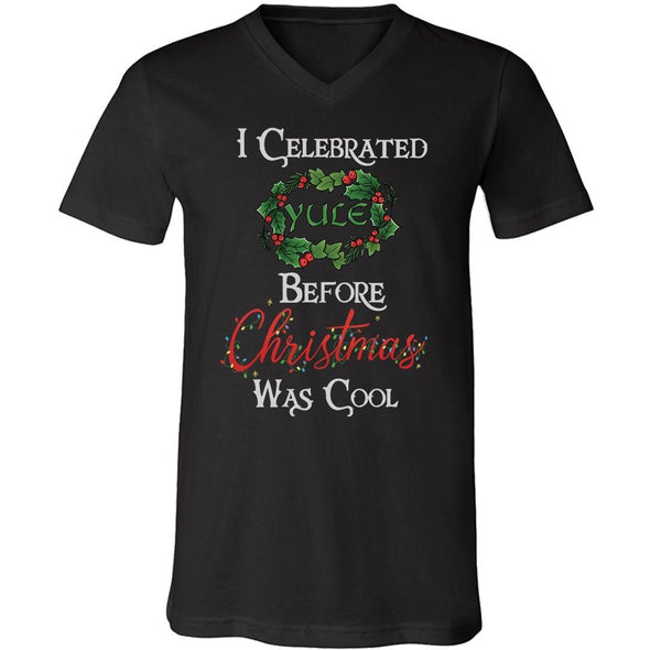 teelaunch T-shirt Canvas Mens V-Neck / Black / S I Celebrated Yule Before Christmas Was Cool Unisex V-Neck