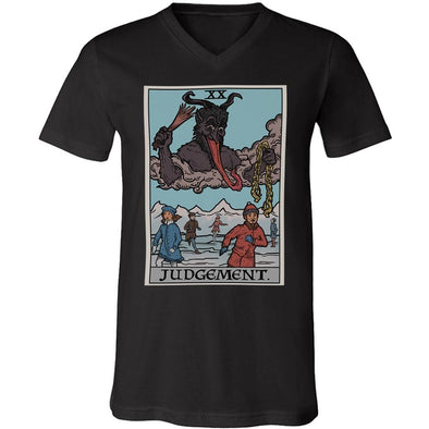 teelaunch T-shirt Canvas Mens V-Neck / Black / S Judgement By Krampus Unisex V-Neck