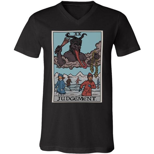 teelaunch T-shirt Canvas Mens V-Neck / Black / S Judgement By Krampus Unisex V-Neck