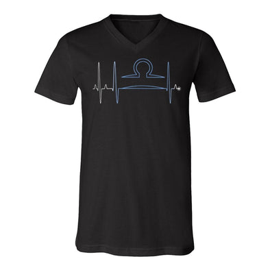 teelaunch T-shirt Canvas Mens V-Neck / Black / S Libra - Zodiac Arrest Unisex V-Neck