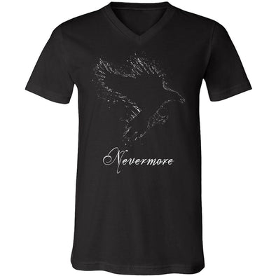 teelaunch T-shirt Canvas Mens V-Neck / Black / S Nevermore Unisex V-Neck