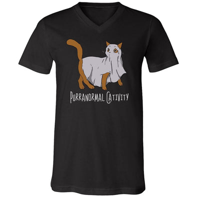 teelaunch T-shirt Canvas Mens V-Neck / Black / S Purranormal Cativity Unisex V-Neck