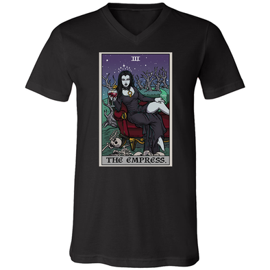 teelaunch T-shirt Canvas Mens V-Neck / Black / S The Empress Tarot Card - Ghoulish Edition Unisex V-Neck