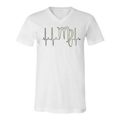 teelaunch T-shirt Canvas Mens V-Neck / White / S Virgo - Zodiac Arrest Unisex V-Neck
