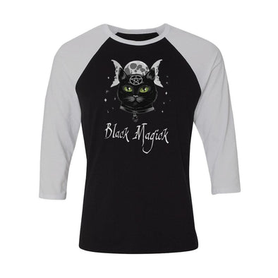 teelaunch T-shirt Canvas Unisex 3/4 Raglan / Black/White / S Black Magick Raglan