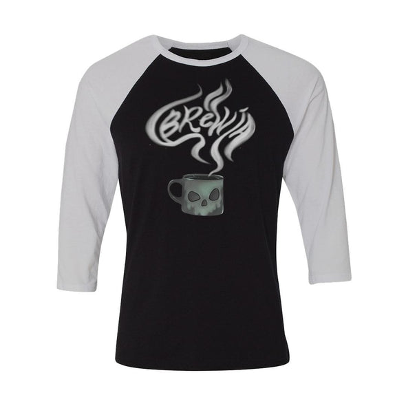 teelaunch T-shirt Canvas Unisex 3/4 Raglan / Black/White / S Brewja Raglan