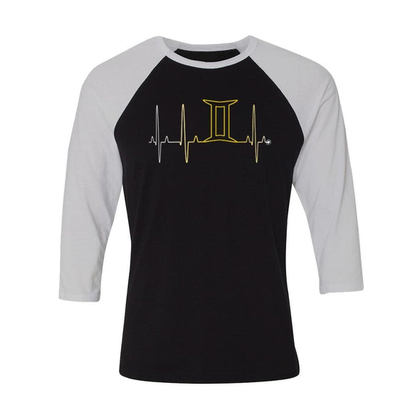 teelaunch T-shirt Canvas Unisex 3/4 Raglan / Black/White / S Gemini - Zodiac Arrest Unisex Raglan